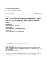 Does IT Matter (Now)? A Global Panel Data Analysis of 7 Regions from 2018-2020 on Digitalization and Its Impact on Economic Growth