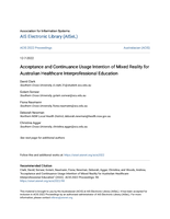 Acceptance and Continuance Usage Intention of Mixed Reality for Australian Healthcare Interprofessional Education
