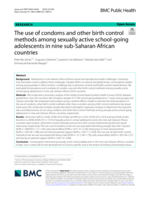 The use of condoms and other birth control methods among sexually active school-going adolescents in nine sub-Saharan African countries