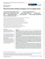 Research priority setting in emergency care: A scoping review