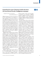 Expanding the scope of planetary health education: the International Decade of Indigenous Languages