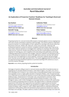 An Exploration of Preservice Teacher Readiness for Teaching in Rural and Remote Schools