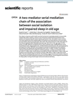 A two-mediator serial mediation chain of the association between social isolation and impaired&nbsp;sleep in old age