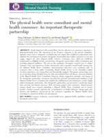The physical health nurse consultant and mental health consumer: An important therapeutic partnership
