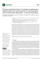 Prevalence and Characteristics of Australians Complementary Medicine Product Use, and Concurrent Use with Prescription and Over-the-Counter Medications—A Cross Sectional Study