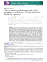 There is something about oppression: Allies' perspectives on challenges in relationships with experts by experience