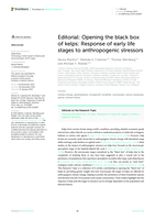 Editorial: Opening the black box of kelps: Response of early life stages to anthropogenic stressors