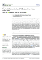 " Maybe it's Not Just the Food? " A Food and Mood Focus Group Study