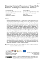 Disrupting Patriarchal Perceptions of Single-Mother Families: An Analysis of Adolescent Narratives