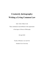 Creaturely Jurisography: Writing a Living Common Law