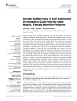 Gender Differences in Self-Estimated Intelligence: Exploring the Male Hubris, Female Humility Problem