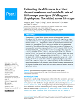 Estimating the differences in critical thermal maximum and metabolic rate of Helicoverpa punctigera (Wallengren) (Lepidoptera: Noctuidae) across life stages