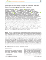 Impacts of recent climate change on terrestrial flora and fauna: Some emerging Australian examples