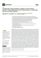 The Benefits to Bone Health in Children and Pre-School Children with Additional Exercise Interventions: A Systematic Review and Meta-Analysis
