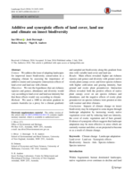 Additive and synergistic effects of land cover, land use and climate on insect biodiversity