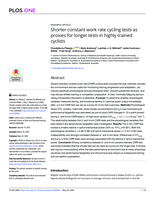 Shorter constant work rate cycling tests as proxies for longer tests in highly trained cyclists