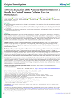 A Process Evaluation of the National Implementation of a Bundle for Central Venous Catheter Care for Hemodialysis