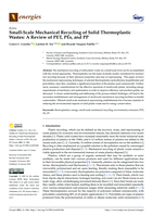 Small-Scale Mechanical Recycling of Solid Thermoplastic Wastes: A Review of PET, PEs, and PP