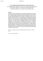 Factors Influencing Buying Behaviour of Plant-Based Foods