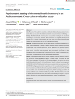 Psychometric testing of the mental health inventory in an Arabian context: Cross-cultural validation study