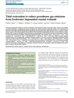 Tidal restoration to reduce greenhouse gas emissions from freshwater impounded coastal wetlands