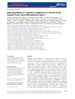 Reproducibility of cognitive endpoints in clinical trials: lessons from neurofibromatosis type 1