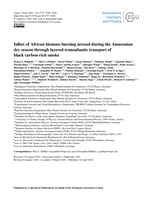 Influx of African biomass burning aerosol during the Amazonian dry season through layered transatlantic transport of black carbon-rich smoke