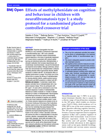 Effects of methylphenidate on cognition and behaviour in children with neurofibromatosis type 1: a study protocol for a randomised placebo-controlled crossover trial