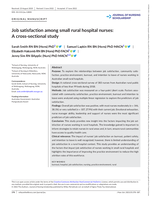 Job satisfaction among small rural hospital nurses: A cross‐sectional study