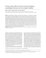 Forest canopy affects stream macroinvertebrate assemblage structure but not trophic stability