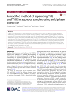 A modified method of separating Tl(I) and Tl(III) in aqueous samples using solid phase extraction