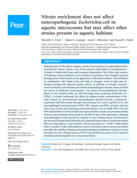 Nitrate enrichment does not affect enteropathogenic Escherichia coli in aquatic microcosms but may affect other strains present in aquatic habitats