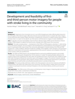 Development and feasibility of first- and third-person motor imagery for people with stroke living in the community