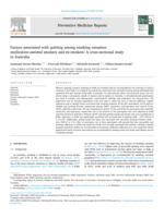 Factors associated with quitting among smoking cessation medication-assisted smokers and ex-smokers: A cross-sectional study in Australia
