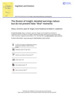 The illusion of insight: detailed warnings reduce but do not prevent false "Aha!" moments