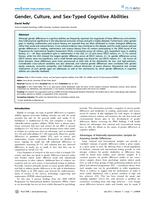 Gender, culture, and sex-typed cognitive abilities