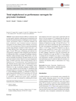 Total staphylococci as performance surrogate for greywater treatment