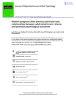 Women pregnant after previous perinatal loss: relationships between adult attachment, shame, and prenatal psychological outcomes