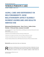Aging, care and dependency in multimorbidity: how relationships affect elderly women’s homecare and health service use