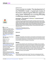 From incomer to insider: The development of the TRANSPEC model - A systematic review of the factors influencing the effective rapid and early career TRANsition to a nursing SPECiality in differing contexts of practice