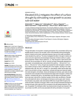 Elevated [CO2] mitigates the effect of surface drought by stimulating root growth to access sub-soil water