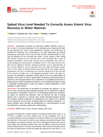 Spiked Virus Level Needed To Correctly Assess Enteric Virus Recovery in Water Matrices
