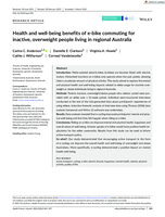 Health and well-being benefits of e-bike commuting for inactive, overweight people living in regional Australia