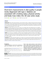 Short-term improvements in diet quality in people newly diagnosed with type 2 diabetes are associated with smoking status, physical activity and body mass index: the 3D case series study