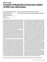 Reply to: Common orthopaedic trauma may explain 31,000-year-old remains