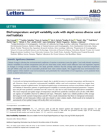 Diel temperature and pH variability scale with depth across diverse coral reef habitats