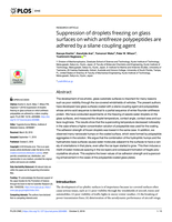 Suppression of droplets freezing on glass surfaces on which antifreeze polypeptides are adhered by a silane coupling agent