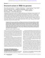 Structural variants in 3000 rice genomes