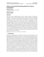 Influence of Social Broadcasting Networks on News Consumption