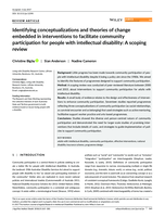 Identifying conceptualizations and theories of change embedded in interventions to facilitate community participation for people with intellectual disability: A scoping review